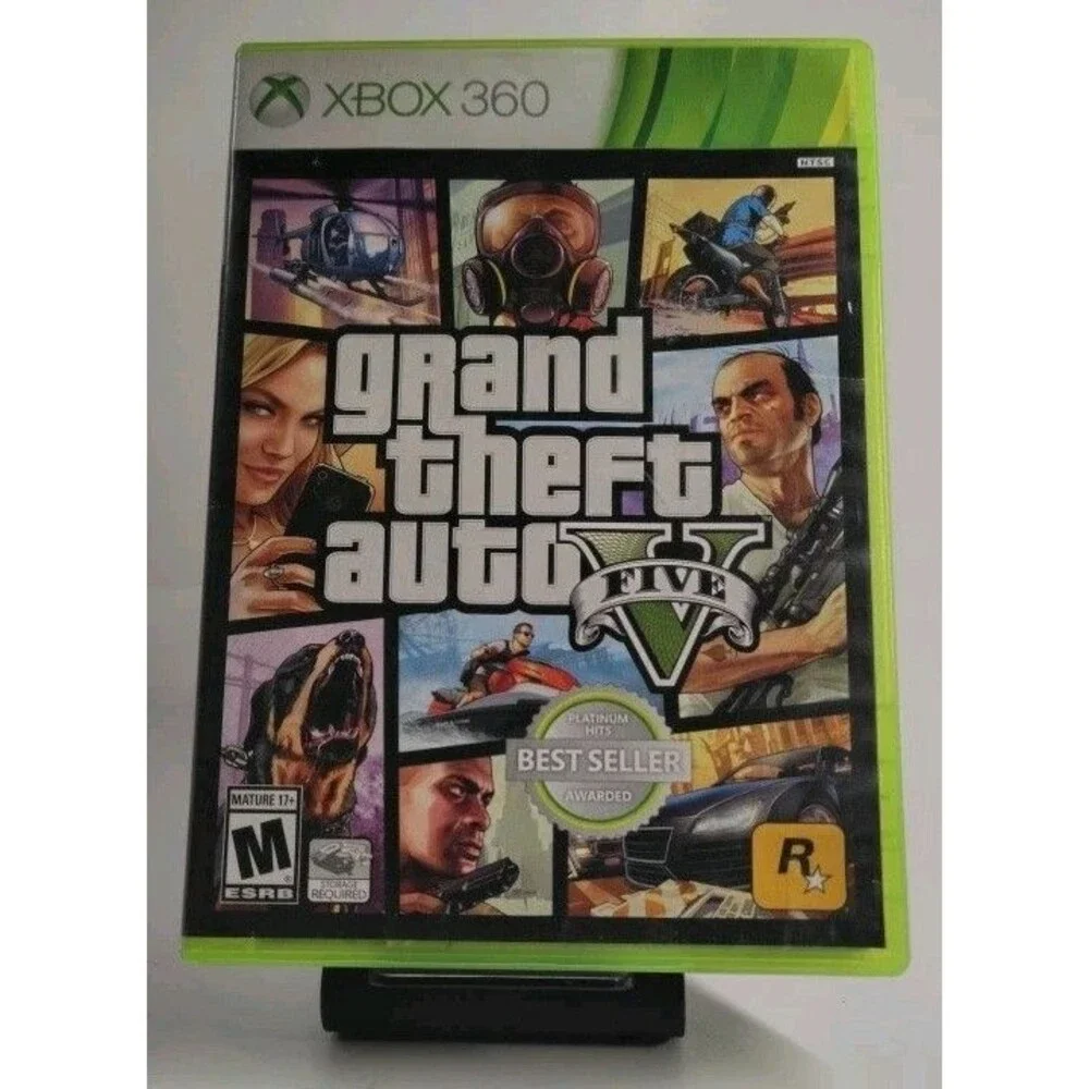 Grand Theft Auto V - Microsoft Xbox 360 Complete w/Map & Manual Flyer. Pre Owned